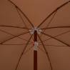 Parasol with Steel Pole 180 cm Taupe - UV Protection