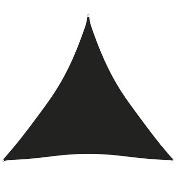 Black Triangular Sunshade Sail - Oxford Fabric 4x4m