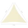 Sunshade Sail Oxford Fabric Triangular 4x4 m Cream - HipoMarket