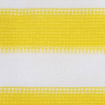 Yellow & White Balcony Screen 120x600 cm - HDPE Privacy Shade