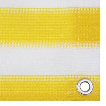 Yellow & White Balcony Screen 120x600 cm - HDPE Privacy Shade