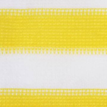 Yellow and White Balcony Screen 90x300 cm - HDPE Privacy Shield