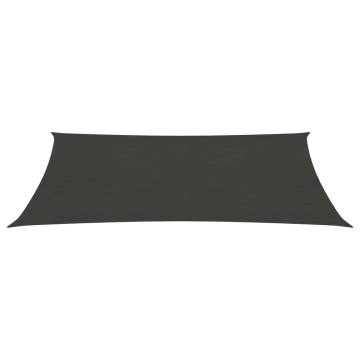 HDPE Sunshade Sail Anthracite 2x5 m - UV & Mould Resistant