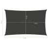 Sunshade Sail 3x4 m - Anthracite HDPE | Hipomarket UK