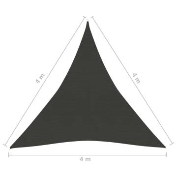 Sunshade Sail 4x4m Anthracite - Protect from Sun & UV