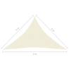 Sunshade Sail 160 g/m² Cream 5x5x6 m HDPE - HipoMarket