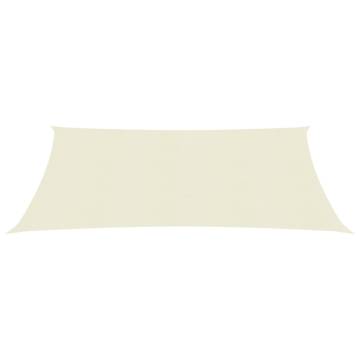 Sunshade Sail 3x4m Cream - Durable HDPE Protection