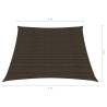 Sunshade Sail 160 g/m² Brown - 3/4x2 m HDPE | HipoMarket