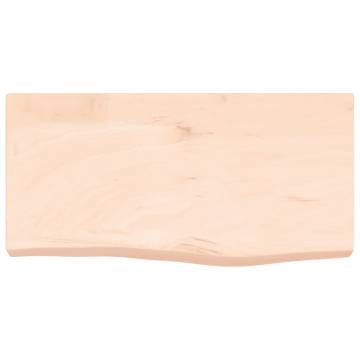 Untreated Solid Wood Bathroom Countertop - 60x30 cm