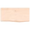 Untreated Solid Wood Bathroom Countertop - 60x30 cm