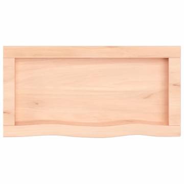 Untreated Solid Wood Bathroom Countertop - 60x30 cm