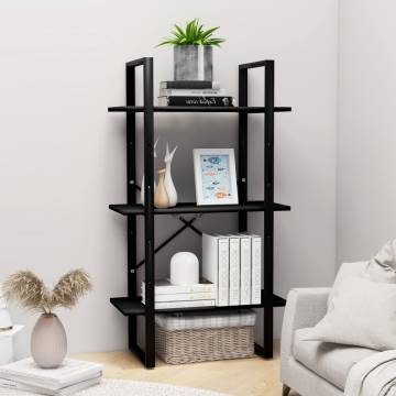 Storage Shelf Black 60x30x105 cm - Durable & Versatile