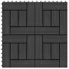 22 pcs WPC Decking Tiles 30x30 cm - Durable Black Tiles