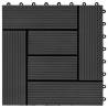 22 pcs WPC Decking Tiles 30x30 cm - Durable Black Tiles