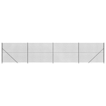 Chain Link Fence with Flange Anthracite 1.8x10m - Durable & Secure