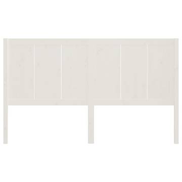 Stylish White Bed Headboard - Solid Pine Wood | HipoMarket