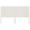 Stylish White Bed Headboard - Solid Pine Wood | HipoMarket