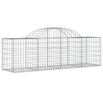 Arched Gabion Basket 200x50x60/80 cm Galvanised Iron