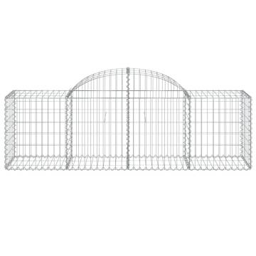 Arched Gabion Basket 200x50x60/80 cm Galvanised Iron