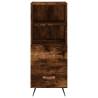 Stylish Highboard in Smoked Oak - Engineered Wood 34.5x34x180 cm