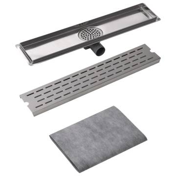 Stylish Linear Shower Drain 630x140 mm | Stainless Steel