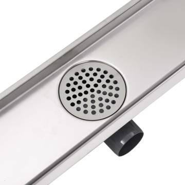 Stylish Linear Shower Drain 630x140 mm | Stainless Steel