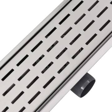 Stylish Linear Shower Drain 630x140 mm | Stainless Steel