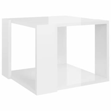 Stylish High Gloss White Coffee Table - Modern Design