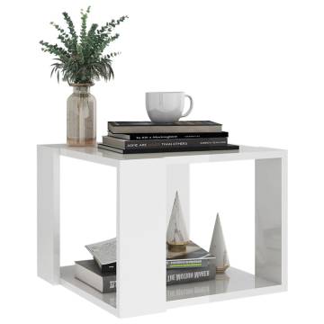 Stylish High Gloss White Coffee Table - Modern Design