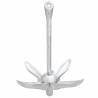 Folding Anchor with Rope - Silver 2.5kg Malleable Iron