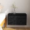 Wall Cabinet Black 60x30x35 cm Solid Pinewood Colour black Quantity in Package 1 Number of Pieces 