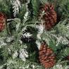 Pre-lit Christmas Tree with Pine Cones - 150 cm Green & White