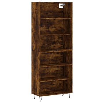 Stylish Highboard in Smoked Oak | Engineered Wood Storage Unit