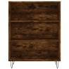 Stylish Highboard in Smoked Oak | Engineered Wood Storage Unit