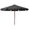 Outdoor Parasol with Wooden Pole 330 cm Anthracite Colour anthracite Quantity in Package 1 