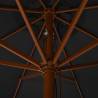 Outdoor Parasol with Wooden Pole 330 cm - Anthracite