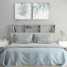 Elegant Concrete Grey Headboard Cabinet - 160x19x103.5 cm