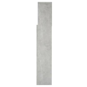 Elegant Concrete Grey Headboard Cabinet - 160x19x103.5 cm