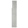 Elegant Concrete Grey Headboard Cabinet - 160x19x103.5 cm