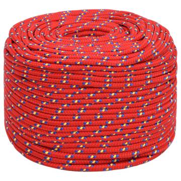 Boat Rope Red 6mm 50m Polypropylene - Durable & Versatile