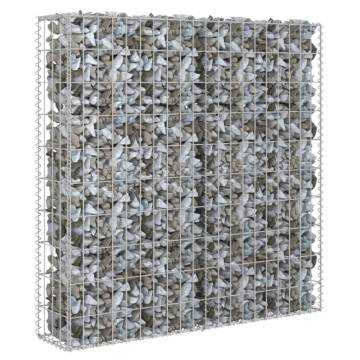 Gabion Wall with Covers - Galvanised Steel 80x20x100 cm