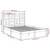 Solid Wood King Size Bed Frame 150x200 cm - Stylish & Sturdy