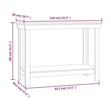 Work Bench White 110x50x80 cm | Solid Wood Pine at HipoMarket