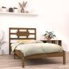 Bed Frame Honey Brown Solid Wood 100x200 cm Colour honey brown Size 100 x 200 cm 