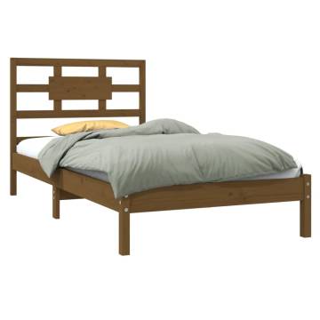 Honey Brown Solid Wood Bed Frame 100x200 cm - Hipomarket