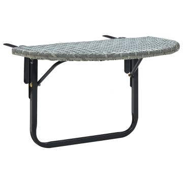 Stylish Grey Balcony Table 60x60 cm - Foldable & Durable