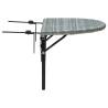 Stylish Grey Balcony Table 60x60 cm - Foldable & Durable