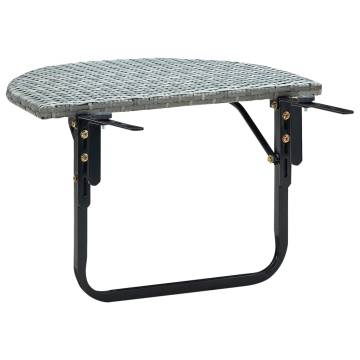 Stylish Grey Balcony Table 60x60 cm - Foldable & Durable