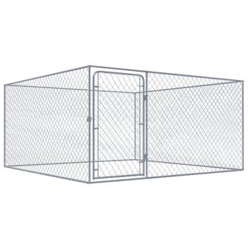 Outdoor Dog Kennel Galvanised Steel 2x2x1 m | HipoMarket