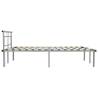 Grey Metal Bed Frame 140x200 cm | Elegant Bedroom Furniture